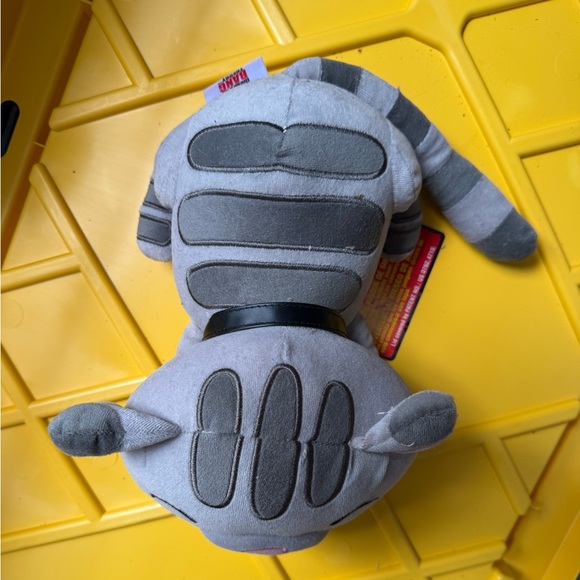 Gray and Pink Stuffed Animal Cat Toy - Picture 3 of 3